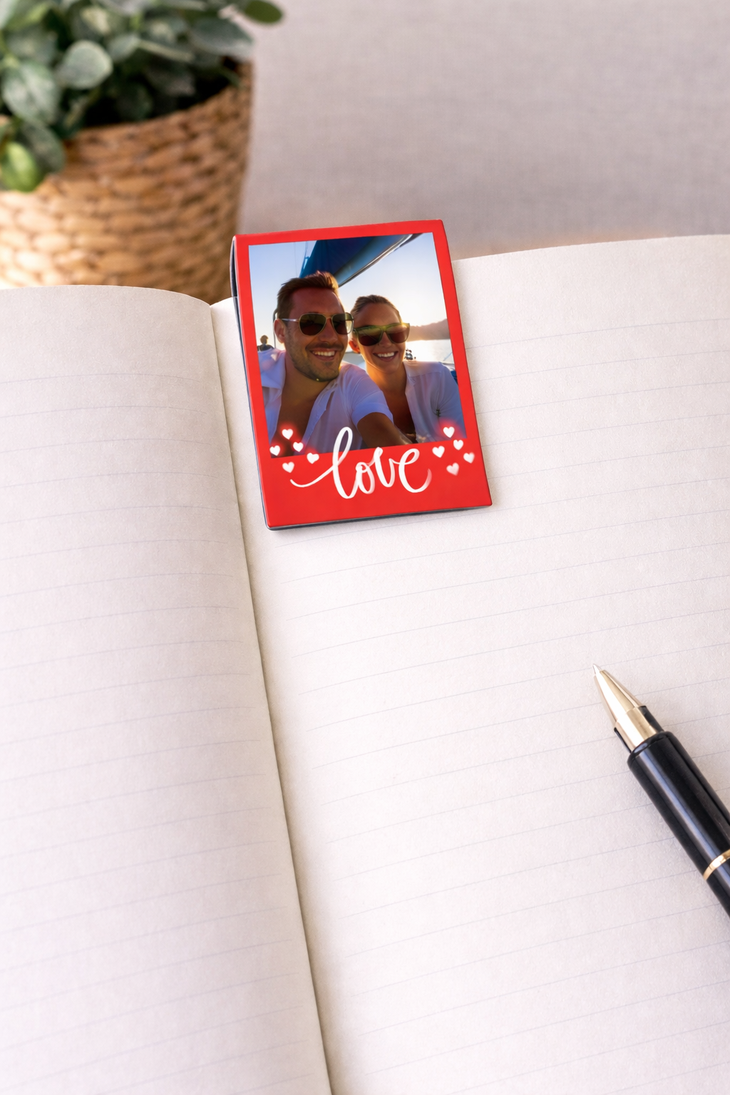 Valentines Photo Magnet Custom Couples Picture Magnet Personalized Love Gift Romantic Fridge Magnet